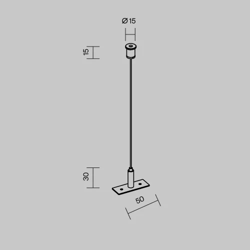 Гибкий подвес для уличной трековой системы Elasity IP O-TR001-PB-H2M — фото 6, Аксессуары и комплектующие для ландшафтных светильников, Maytoni