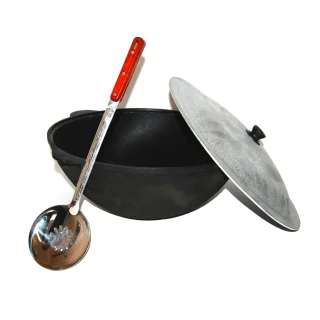 Казан на 8л, с крышкой и шумовкой