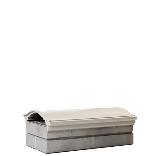 Парапет полимеркомпозитный с посадкой 200/225/255мм на кирпич, бежевый, MONBLAN