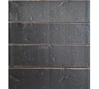 Клинкерный кирпич черный графит Базальт 6 Рустика  эконом 250x120x65,  Керамейя