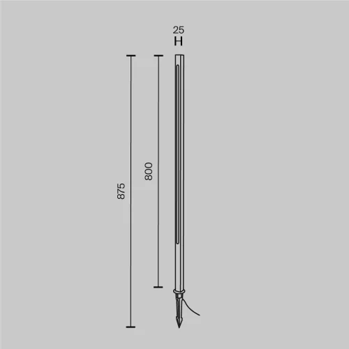 Ландшафтный светильник Pole O440FL-L12GF3K — фото 5, Ландшафтные светильники, Maytoni