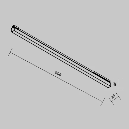 Уличный трековый светильник Basis Exility IP 3000К 24Вт 120° черный O-TR02-1-S-24WB3K — фото 7, Светильники для уличной трековой системы освещения Exility IP, Maytoni