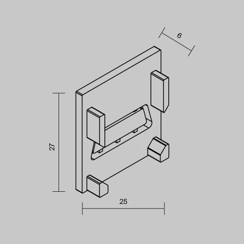 Комплект заглушек для алюминиевого профиля Exility IP 5 шт. O-TR002-EC — фото 4, Аксессуары и комплектующие для уличной трековой системы освещения Exility IP, Maytoni